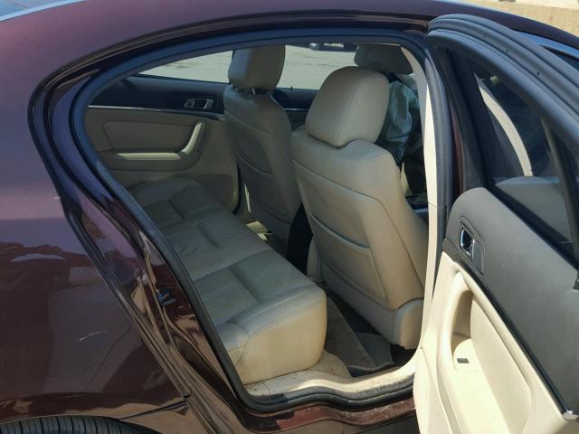 1LNHL9DR6AG612103 - 2010 LINCOLN MKS BURGUNDY photo 6