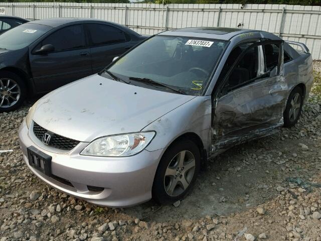 1HGEM22914L802144 - 2004 HONDA CIVIC EX SILVER photo 2