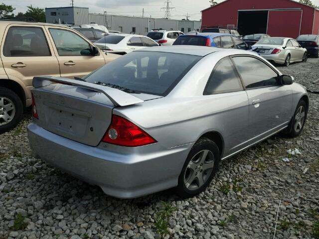 1HGEM22914L802144 - 2004 HONDA CIVIC EX SILVER photo 4