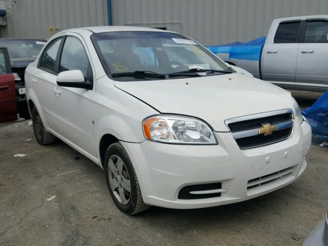 KL1TD56E89B347182 - 2009 CHEVROLET AVEO LS WHITE photo 1