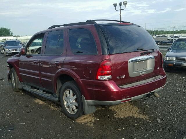 5GADT13S242302011 - 2004 BUICK RAINIER CX MAROON photo 3