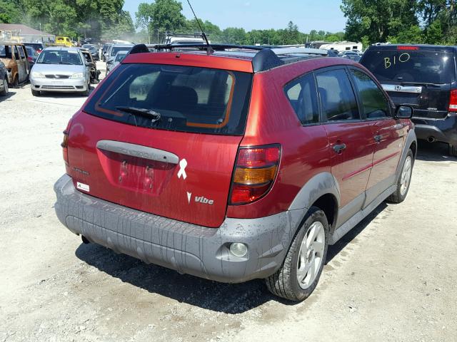 5Y2SM62804Z410253 - 2004 PONTIAC VIBE RED photo 4