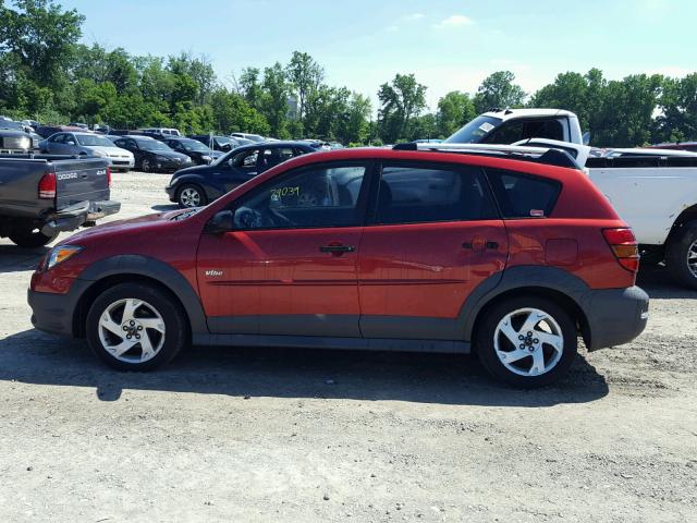 5Y2SM62804Z410253 - 2004 PONTIAC VIBE RED photo 9