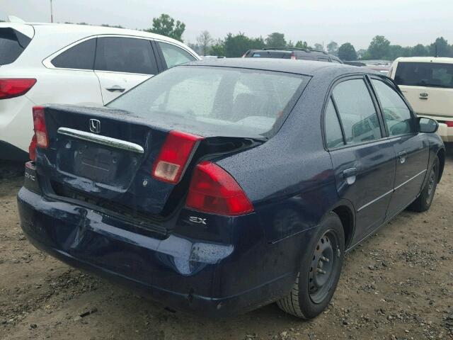 2HGES26761H596875 - 2001 HONDA CIVIC EX BLUE photo 4