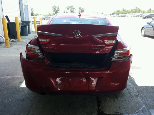 1G4PS5SK9D4235513 - 2013 BUICK VERANO RED photo 9