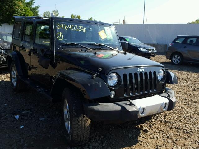 1C4BJWEG3EL310163 - 2014 JEEP WRANGLER U BLACK photo 1