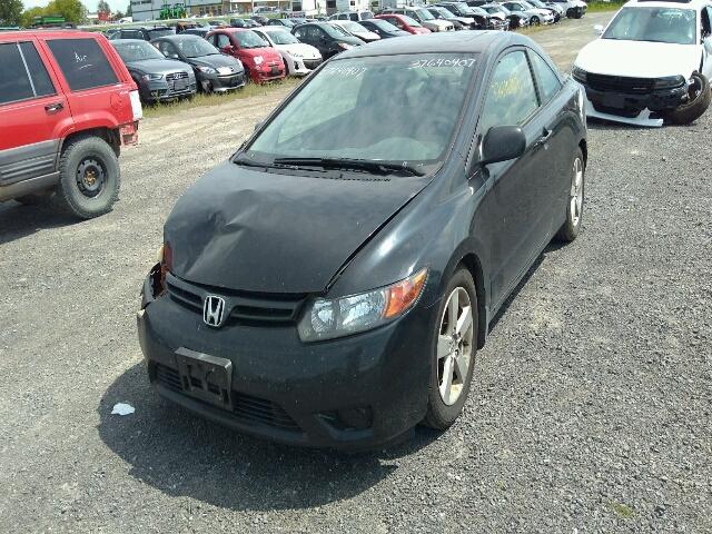 2HGFG12846H003682 - 2006 HONDA CIVIC EX BLACK photo 2