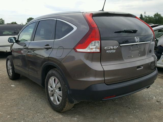 2HKRM4H79EH663856 - 2014 HONDA CR-V EXL CHARCOAL photo 3