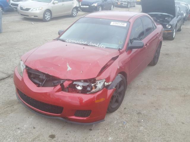 1YVHP80D165M48690 - 2006 MAZDA 6 S MAROON photo 2