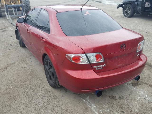 1YVHP80D165M48690 - 2006 MAZDA 6 S MAROON photo 3