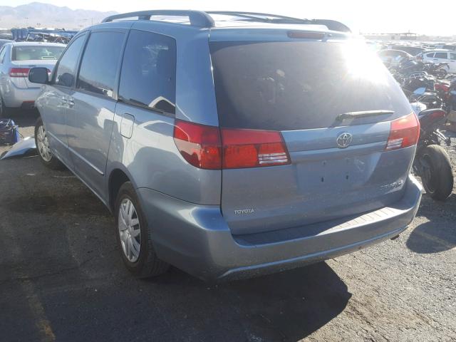 5TDZA23C94S151864 - 2004 TOYOTA SIENNA CE BLUE photo 3