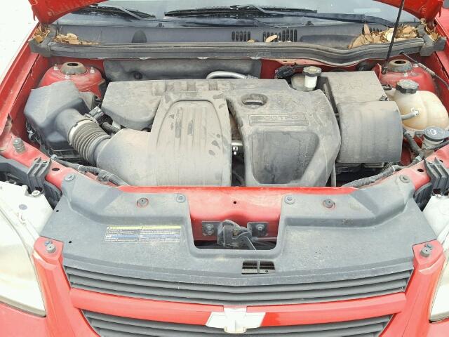 1G1AK15F477237862 - 2007 CHEVROLET COBALT LS RED photo 7