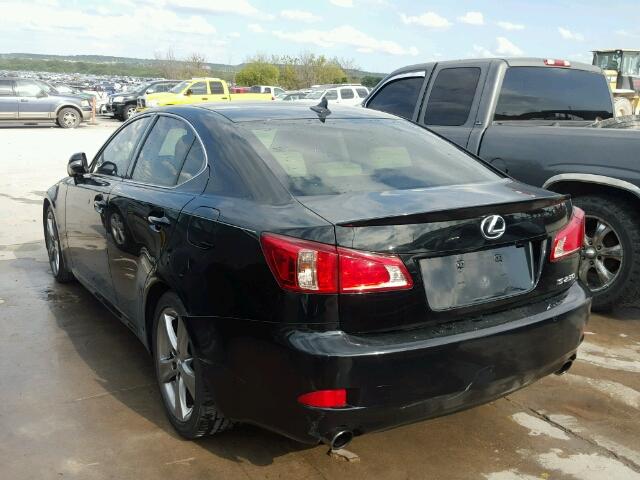 JTHBF5C21C5165384 - 2012 LEXUS IS BLACK photo 3