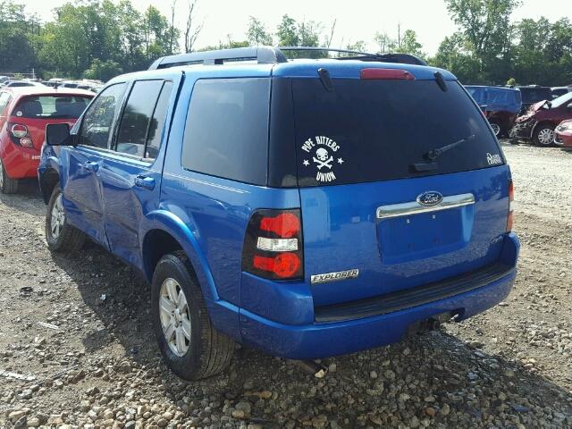 1FMEU7DE8AUA49073 - 2010 FORD EXPLORER X BLUE photo 3
