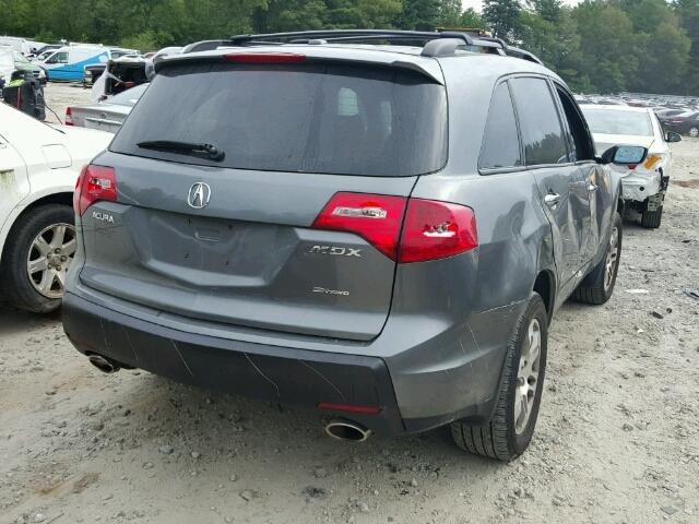 2HNYD28238H524480 - 2008 ACURA MDX GRAY photo 4