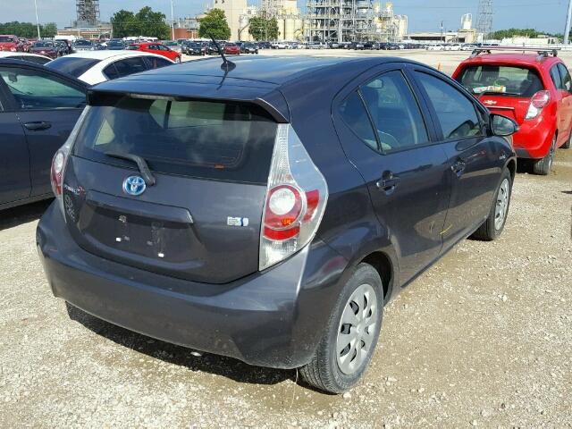 JTDKDTB36E1066205 - 2014 TOYOTA PRIUS C GRAY photo 4