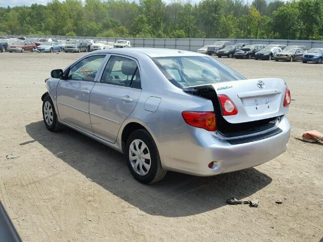 1NXBU4EE7AZ213008 - 2010 TOYOTA COROLLA BA SILVER photo 3