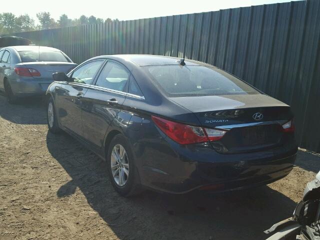 5NPEB4AC5CH464666 - 2012 HYUNDAI SONATA GLS BLUE photo 3