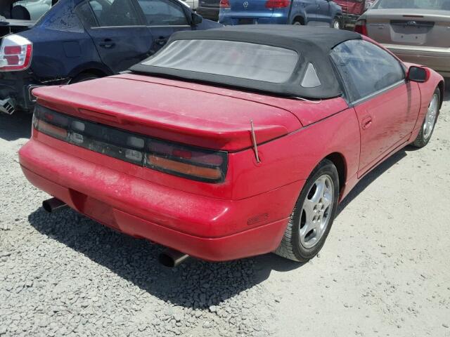 JN1RZ27H6PX001971 - 1993 NISSAN 300ZX RED photo 4