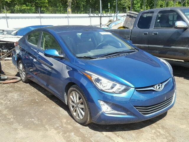 KMHDH4AE3EU083656 - 2014 HYUNDAI ELANTRA SE BLUE photo 1