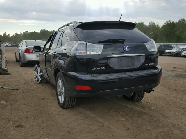 JTJHW31U382043216 - 2008 LEXUS RX 400H BLACK photo 3