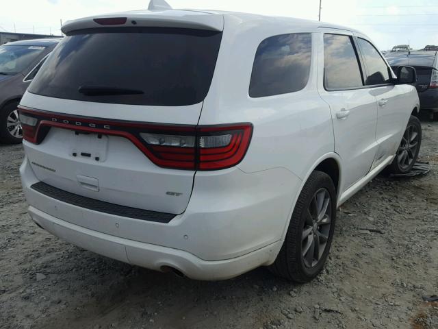 1C4RDHDG0HC796518 - 2017 DODGE DURANGO GT WHITE photo 4