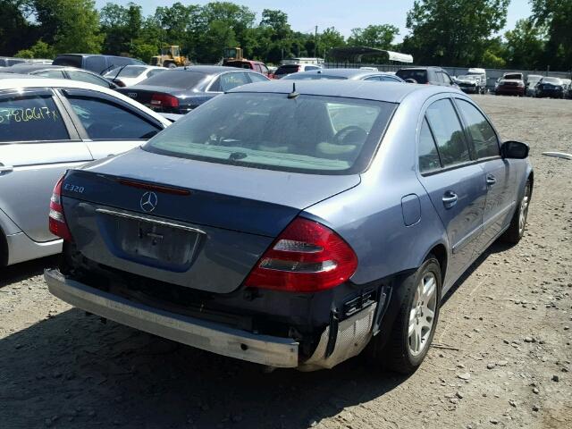 WDBUF65J15A651240 - 2005 MERCEDES-BENZ E 320 SILVER photo 4