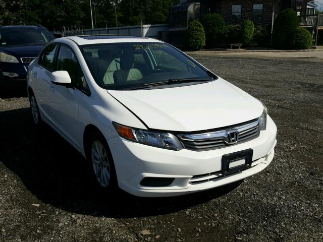 2HGFB2F92CH322789 - 2012 HONDA CIVIC EXL WHITE photo 1