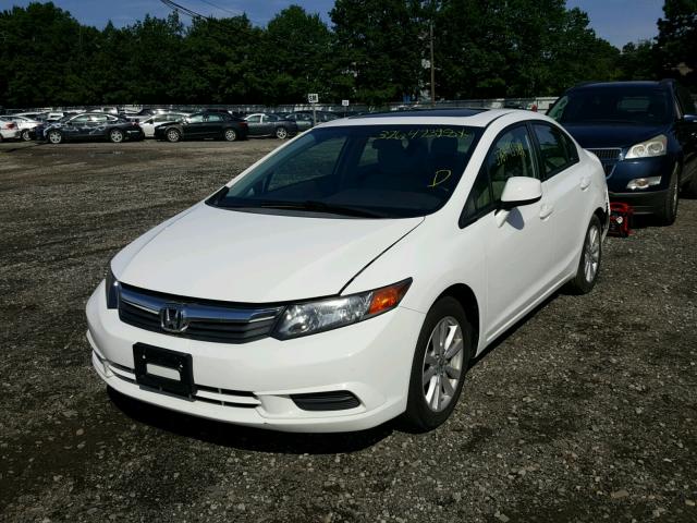 2HGFB2F92CH322789 - 2012 HONDA CIVIC EXL WHITE photo 2