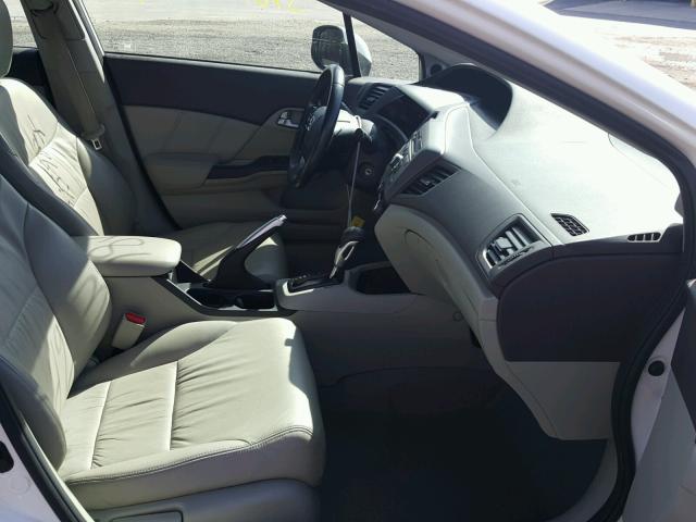 2HGFB2F92CH322789 - 2012 HONDA CIVIC EXL WHITE photo 5