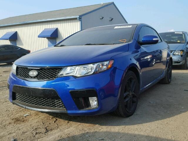 KNAFW6A35A5140129 - 2010 KIA FORTE SX BLUE photo 2