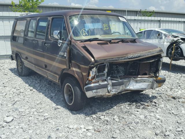 2B6HB23YXJK114036 - 1988 DODGE RAM VAN B2 BROWN photo 1