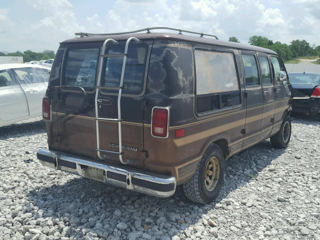 2B6HB23YXJK114036 - 1988 DODGE RAM VAN B2 BROWN photo 4