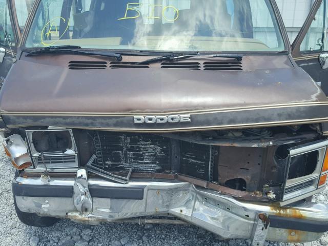 2B6HB23YXJK114036 - 1988 DODGE RAM VAN B2 BROWN photo 7