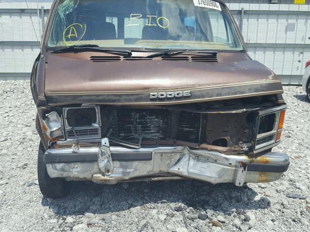 2B6HB23YXJK114036 - 1988 DODGE RAM VAN B2 BROWN photo 9