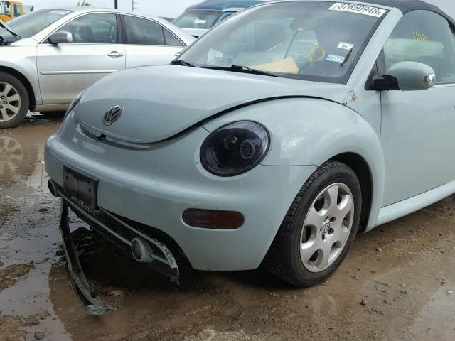 3VWCK21YX3M315782 - 2003 VOLKSWAGEN NEW BEETLE ლურჯი ფოტო 9