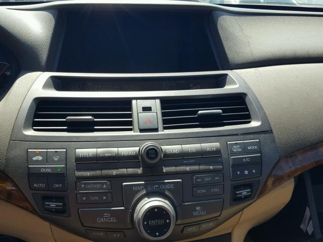 1HGCP36839A016614 - 2009 HONDA ACCORD EXL WHITE photo 9