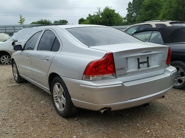 YV1RS592872645281 - 2007 VOLVO S60 2.5T SILVER photo 3