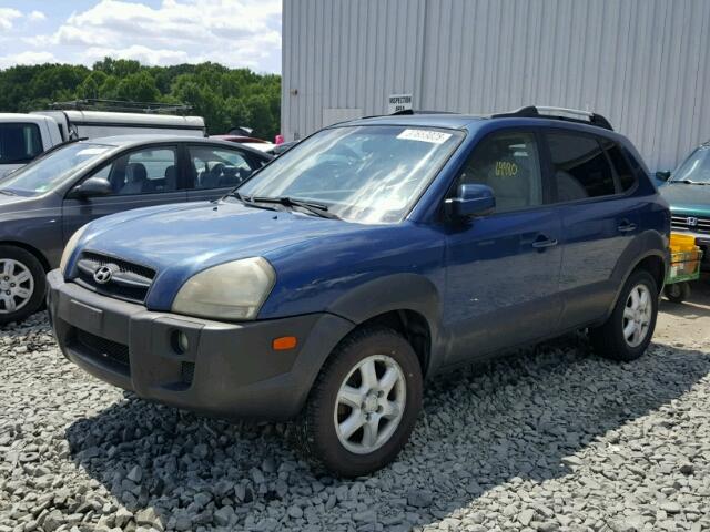 KM8JN72D85U143157 - 2005 HYUNDAI TUCSON GLS BLUE photo 2