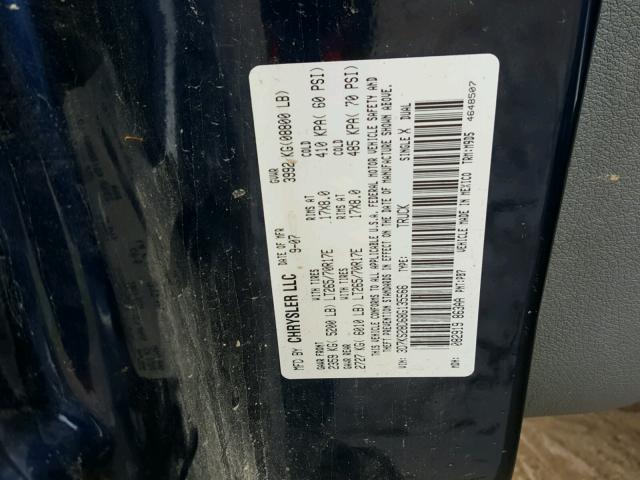 3D7KS28D68G135566 - 2008 DODGE RAM 2500 S BLUE photo 10