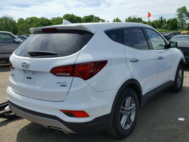 5XYZTDLB8HG414247 - 2017 HYUNDAI SANTA FE S WHITE photo 4