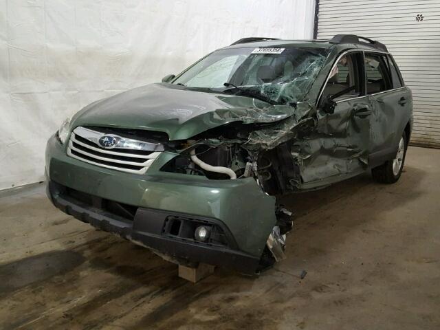 4S4BRBGC9B3391625 - 2011 SUBARU OUTBACK 2. GREEN photo 2