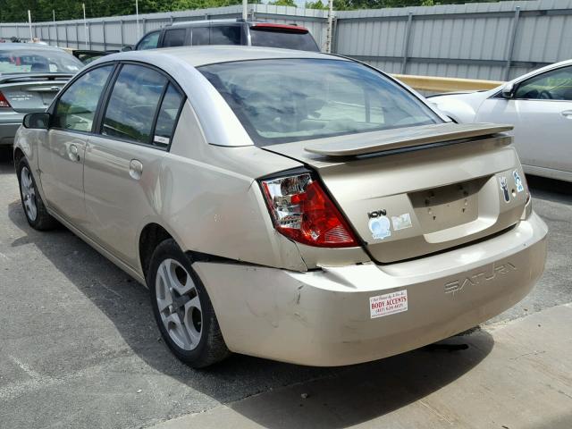 1G8AL52F33Z128558 - 2003 SATURN ION LEVEL TAN photo 3
