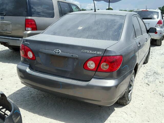 1NXBR32E85Z365336 - 2005 TOYOTA COROLLA CE GRAY photo 4