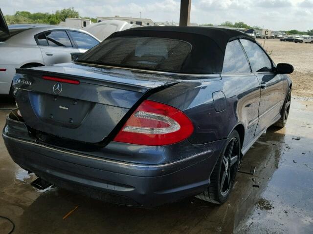 WDBTK75J95F147339 - 2005 MERCEDES-BENZ CLK 500 BLUE photo 4