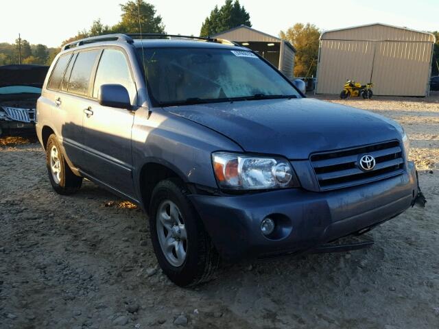 JTEDD21A760151902 - 2006 TOYOTA HIGHLANDER BLUE photo 1