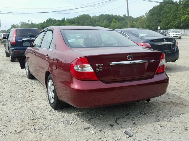 4T1BE32K03U216059 - 2003 TOYOTA CAMRY LE RED photo 3