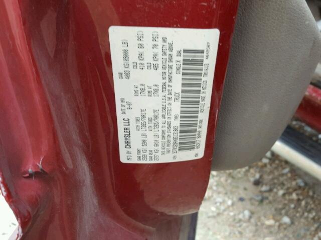 3D7KS28AX8G131803 - 2008 DODGE RAM 2500 S RED photo 10