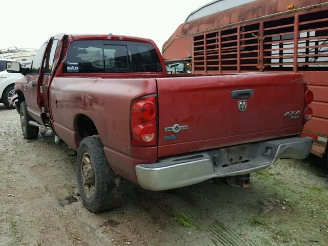 3D7KS28AX8G131803 - 2008 DODGE RAM 2500 S RED photo 3
