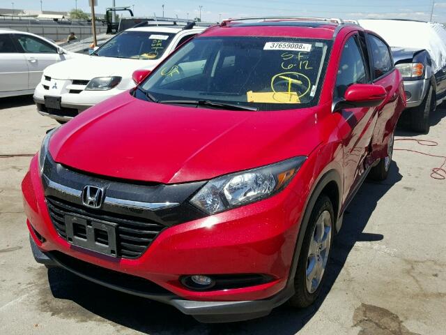 3CZRU6H55GM756875 - 2016 HONDA HR-V EX RED photo 2